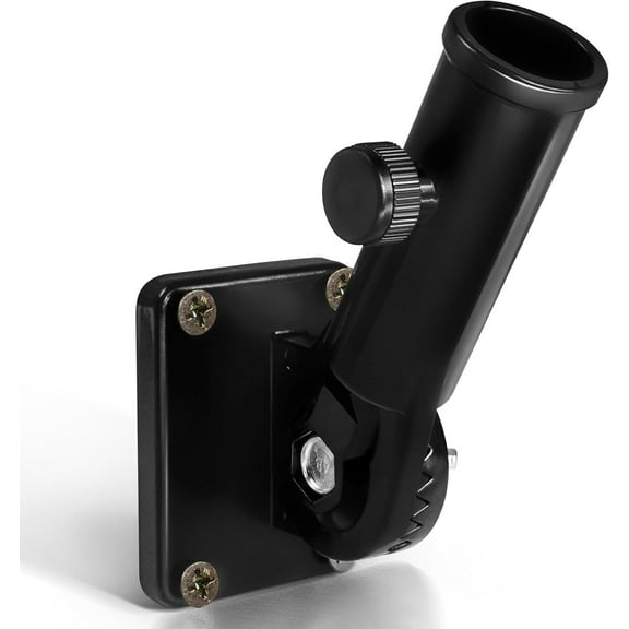 Multi-Position Mounting Bracket with Hardwares - Made of Aluminum - Strong and Rust Free - 1" Diameter (Black)