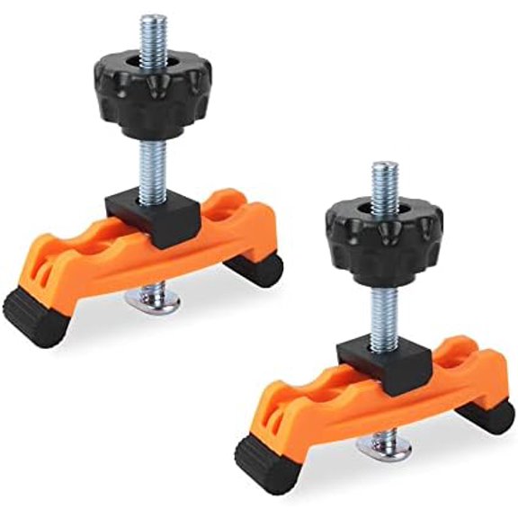 Multi-Positionable T-Track Hold Down Clamp Kit for CNC Router, Metalworking and Woodworking T-Slot T-Track, 2 Pack, TT13