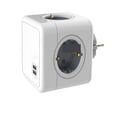 thumbnail image 1 of Multi Power Strip Cube Multiple Extension Socket With 4 16A 3680W Adapter With 2 Usb For Home Office, 1 of 7