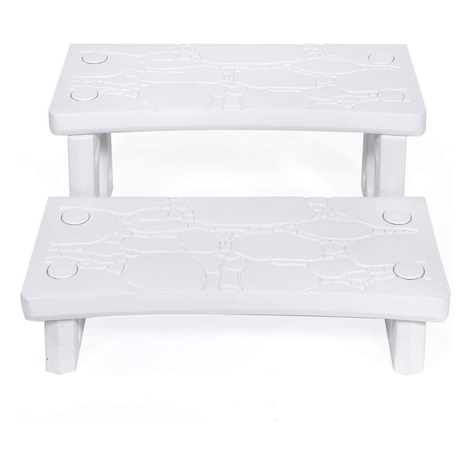 Multi Side Step Multi Purpose 2-Step Spa Hot Tub Pool RV Deck Steps Side Step, White ...