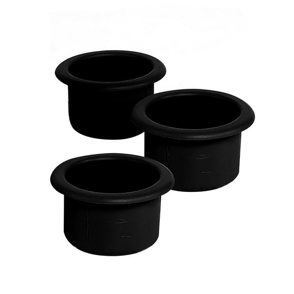 Multi-Purpose 3-Pack Cup Holders Black for Cars, RVs, and Home Use Holders