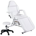 thumbnail image 1 of Multi-Purpose 3-Section Massage Facial Tattoo Chair, Adjustable Salon Bed with Hydraulic Stool, Heavy-Duty Steel Frame, Faux Leather Spa Equipment, 1 of 7