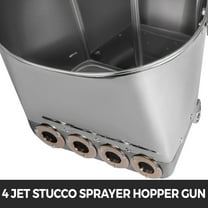 Multi-Purpose 3HP Hopper Gun - 4-Jet Sprayer for Stucco, Plaster, Concrete Paint and Wall Coating Applications