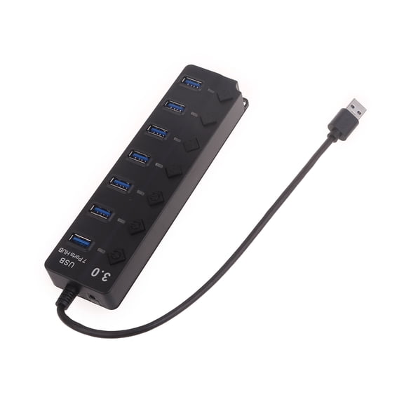 Multi Purpose 7Port USB Hub with Switching Button Portable USB Multiport Adapters for and