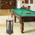 thumbnail image 1 of Multi-Purpose 9-Hole Cue Rack Holder for Pool Cues, Golf Clubs, Fishing Rods – Freestanding Wood Grain Organizer for Home & Club, 1 of 8