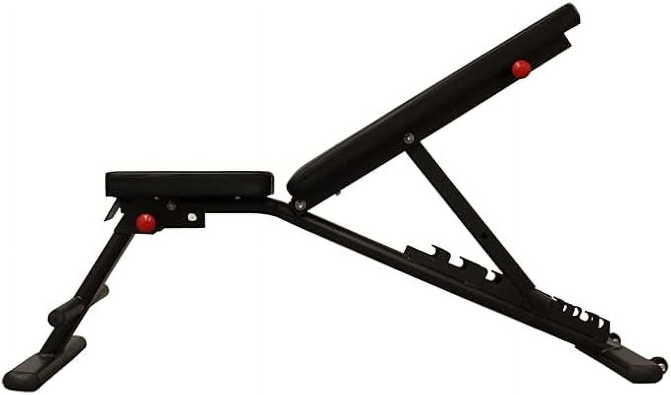 Multi-Purpose Adjustable Weight Bench with Wider Backrest/Seat and Easy Storage - 7 Position Ideal for Full Body Workout at Home Gym.