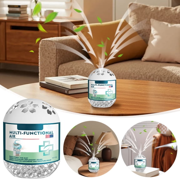 Multi-Purpose Air Magical Box, Dust and Odor Absorber Keeps Rooms Fresh, Active Carbon Silica Gel, Long-Lasting, Pet Safe, Fragrance-Free, Easy Disposal Air Freshener,120g