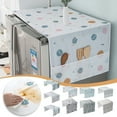 thumbnail image 1 of Multi-Purpose Appliance Dust Cover with Side Storage Pockets, Oil & Water-Proof Cotton Linen Protection for Washing Machine, Dryer, Refrigerator, Microwave (1 Pack), 1 of 2