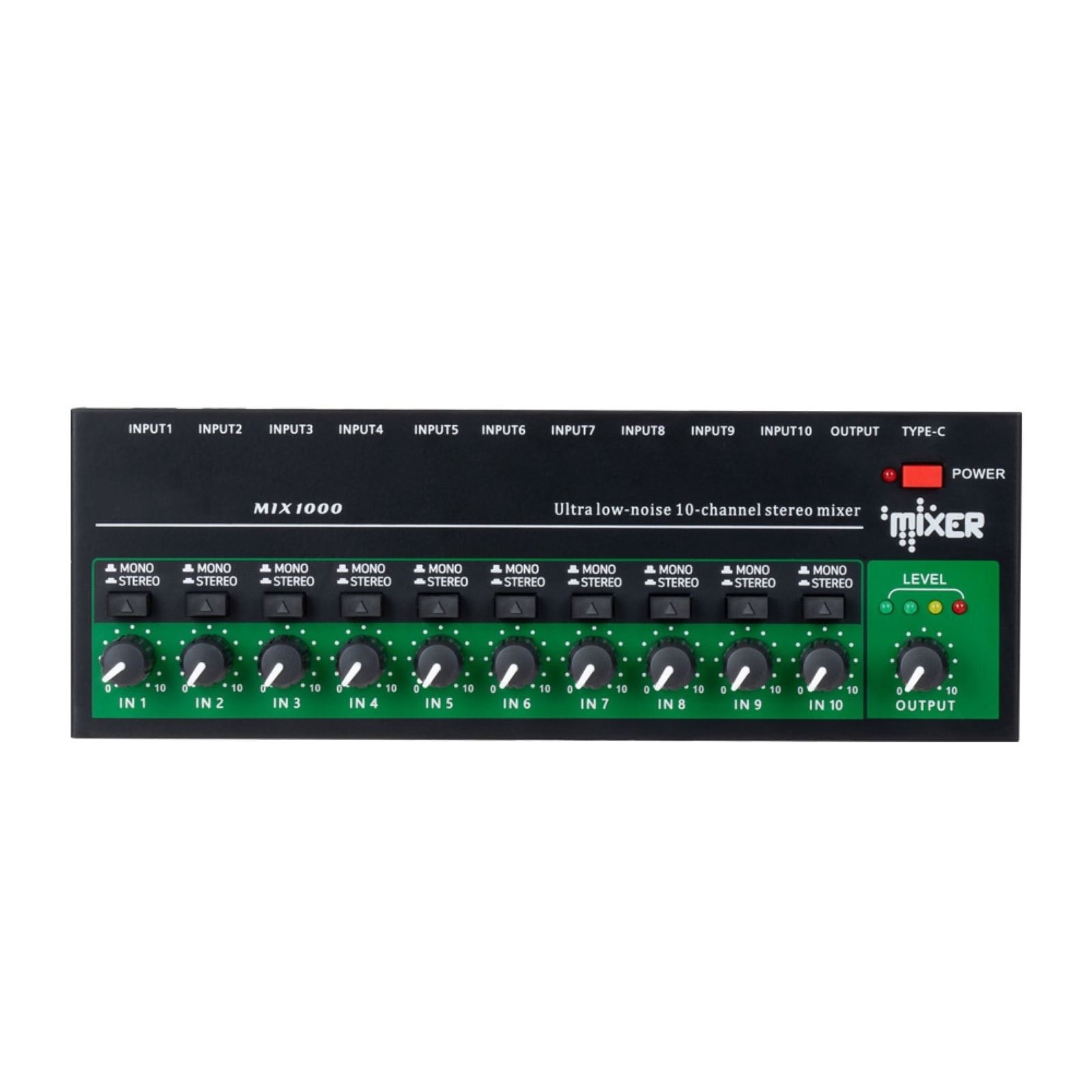 Multi-Purpose Audio Mixer for Diverse Equipment Connects with Amps, Microphones, Synths & More