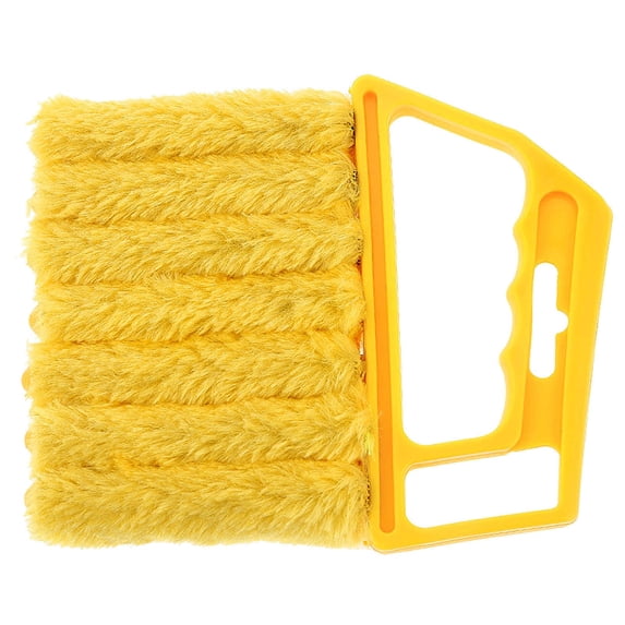 Multi-Purpose Blind Cleaning Brush for Air Conditioner, Adjustable Shutter Duster for Window Blinds, Reusable Microfiber Cleaning Tool for Home, 1Pcs (Yellow1)