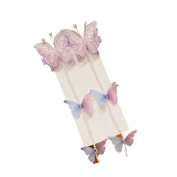 Multi-Purpose Braided Hair Clip With Butterfly Charm, Elegant Headdress For Dancers Models Teens Secure Lightweight Design