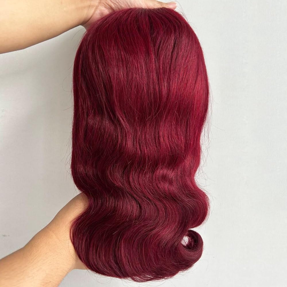 Multi-Purpose Burgundy HD Lace Straight 13x4 Bob Lace Front Wig Pre Plucked Transparent Bob Lace Front Human Hair Wigs 99J Bob Wigs Red | Typpkmm
