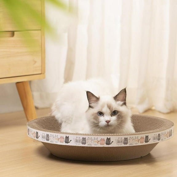 Multi-Purpose Cat Scratcher and Lounge, Corrugated Paper Design for Natural Scratching Instinct, Keeps Floors and Mattresses Protected