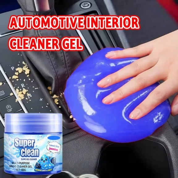 Multi-Purpose Cleaning Gel Dirt Remover, Universal Sticky Cleaning Tool for Car Interior Keyboard Electronics and Home Use, Reusable Dust Cleaner with Fresh Scent for Crevice Cleaning 160g