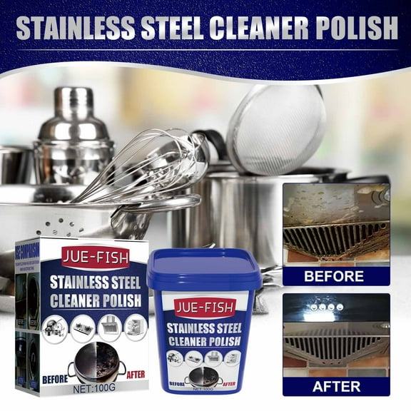 Multi-Purpose Cleaning Paste Heavy Duty Cleaner Paste,Powerful Rust & Stain Remover Deep Grease Dissolve Non Scratch Fast Paste,Pot Bottom Tile Sink Surface Cleaner For Kitchen Bathroom Home-White
