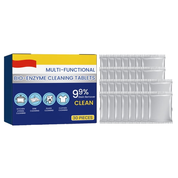 Multi-Purpose Cleaning Tablets (30 Pack) - Concentrated All-Surface Cleaner for Kitchen, Bathroom & Home