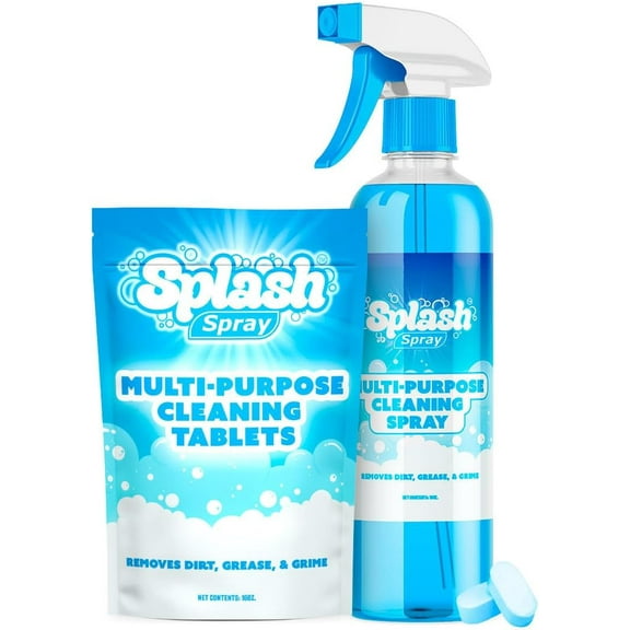 Multi-Purpose Cleaning Tablets - 5x Cleaning Tablets with Refillable Spray Bottle - Fresh Scent All-Purpose Cleaner