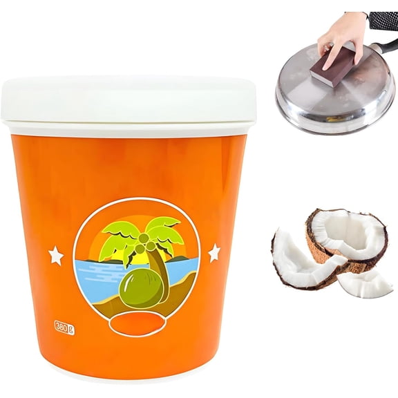 Multi-Purpose Coconut Oil Cleaning & Polishing Paste, Miracle Cleaner for Tough Stains, All Purpose Cleaner Countertops for Appliances Upholstery & More