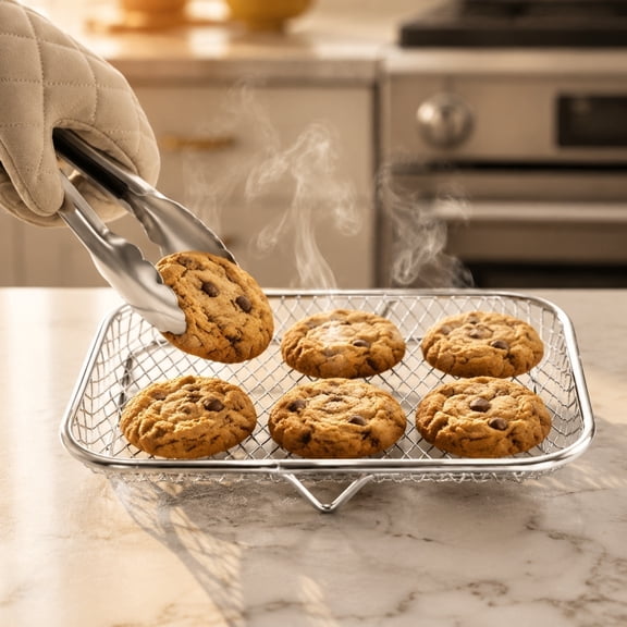 Multi Purpose Cooking Rack, Durable Stainless Steel Cooling Drying Rack For Baking Grilling Roasting Smoking Perfect For Home Kitchen Cooking Enthusiasts Bbq Lovers For Cooling