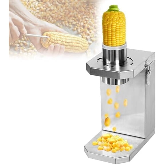 Multi-Purpose Corn Cutter, Small Household Stainless Steel Fully Automatic Corn Thresher, Quick Kernel Removal For Fresh Cooked Corn