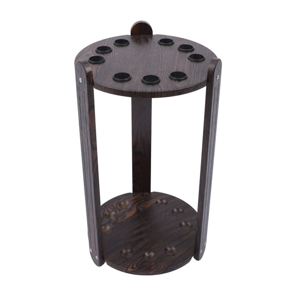 Multi-Purpose Cue Rack for Billiards, Golf Clubs, Fishing Rods & More, Durable High-Density Plate with Wear-Resistant Wood Grain