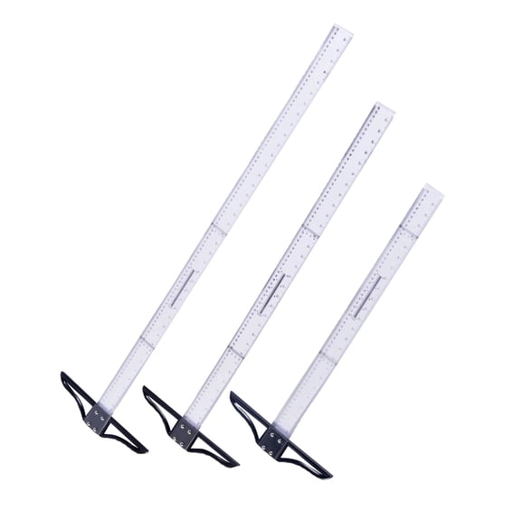 Multi Purpose Detachable T Scale Acrylic Ruler For Accurate Carpentry Geometry And Architectural Drafting