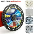 thumbnail image 1 of Multi-Purpose Diamond Saw Blade for Cutting Concrete, Brick, Metal, Ceramic & More, 4.5-Inch Angle Grinder Disc, 1-Pack, 1 of 7