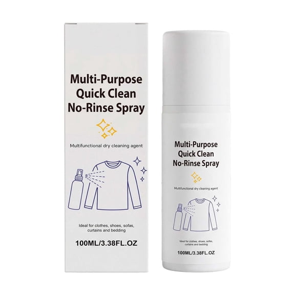 Multi-Purpose Dry Cleaning Spray for Clothes, Shoes, Upholstery & Home Surfaces - Portable 3.38 fl oz Stain Remover for Quick and Convenient Spot Cleaning