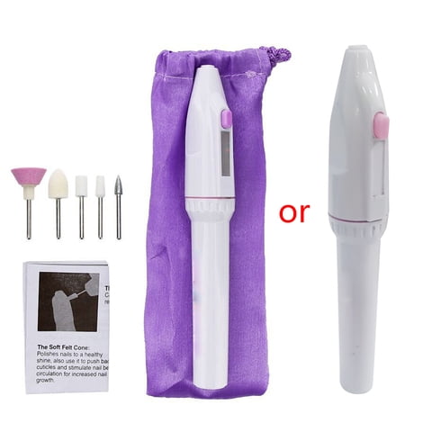 Multi-Purpose Electric Nail Professional Manicure Pedicure Set 1 Pen 5 Sanding Heads Rotary Tool for Polishing Cleaning