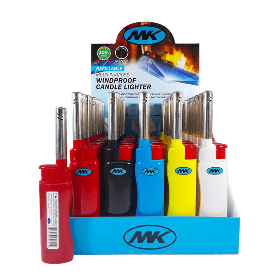 Multi Purpose Electro Refillable Candle Lighter for Grilling Camping BBQ, Wholesale Pack 50