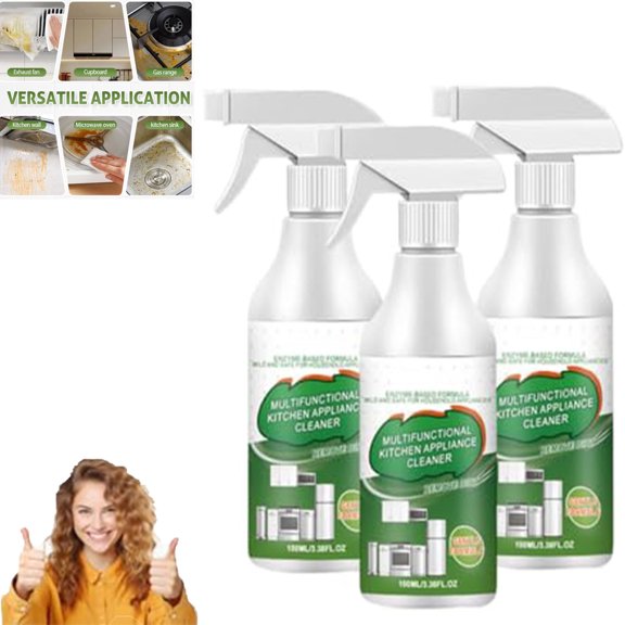 Multi-Purpose Enzyme Foam Cleaner Versatile, Powerful & Perfect, Kitchen Multi-purpose Foam CleanerSpray, Heavy Duty Degreaser Stain Remove, for Oven,Stove