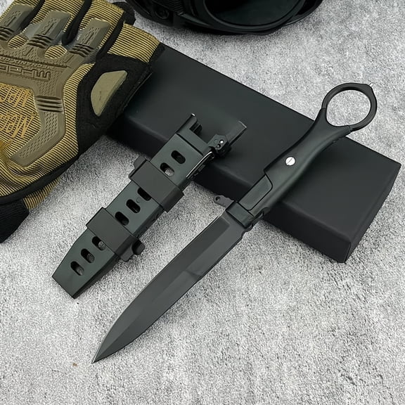 Multi-Purpose Exploration Rescue Straight Knife, High Hardness Blade, Outdoor Camping Pocketknives, Nylon Fiber Handle, Survival And Fishing Sharp Blade Cutting Tools, Ideal Gifts for Men