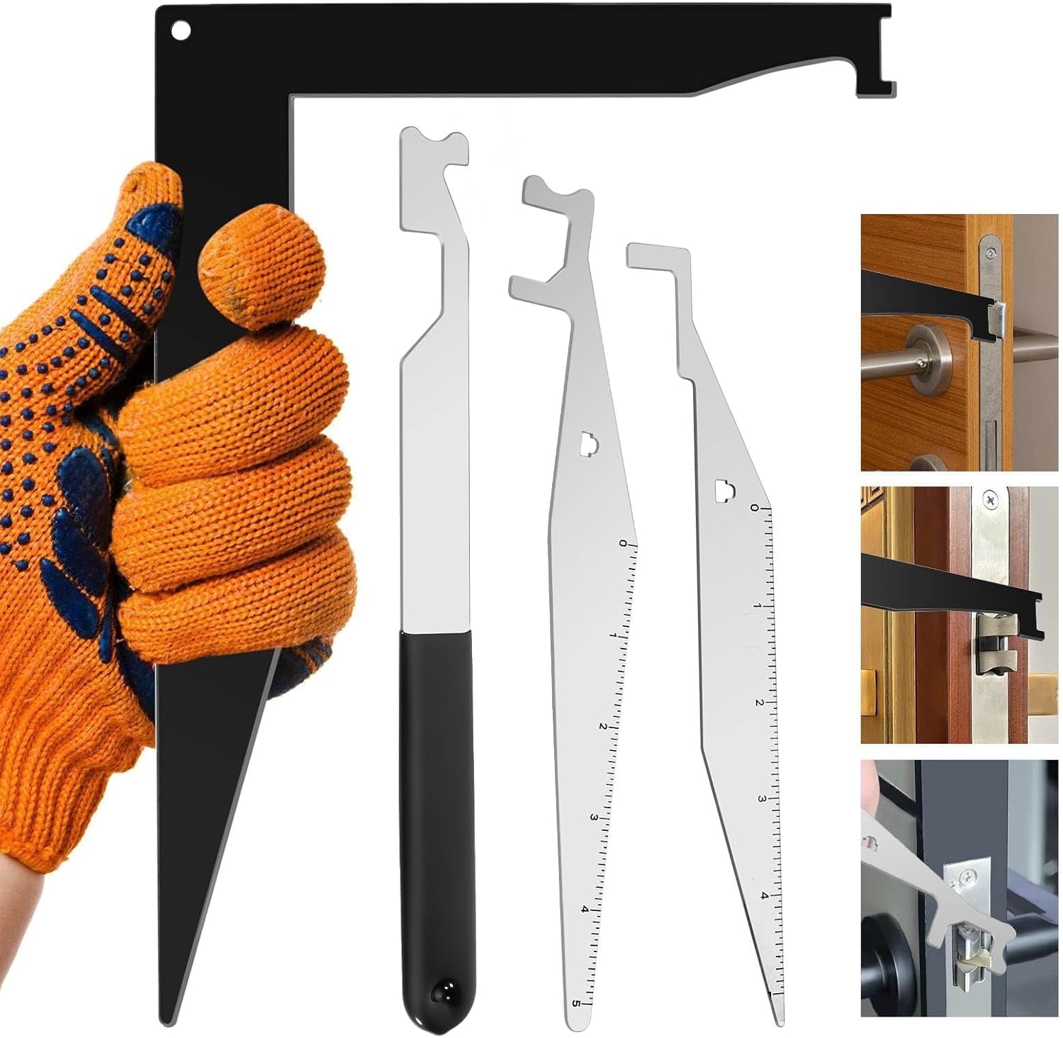 Multi-Purpose Firefighting Tool Set - Made of Spring Steel, Suitable for Firefighters, EMS - Upgraded L-Shape Design for Ruggedness and Durability, with Holes at the Top for Easy Hanging