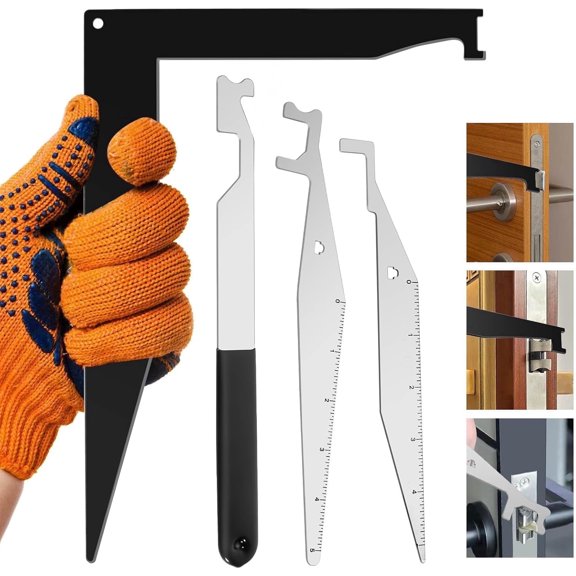 Multi-Purpose Firefighting Tool Set - Made of Spring Steel, Suitable for Firefighters, EMS - Upgraded L-Shape Design for Ruggedness and Durability, with Holes at the Top for Easy Hanging