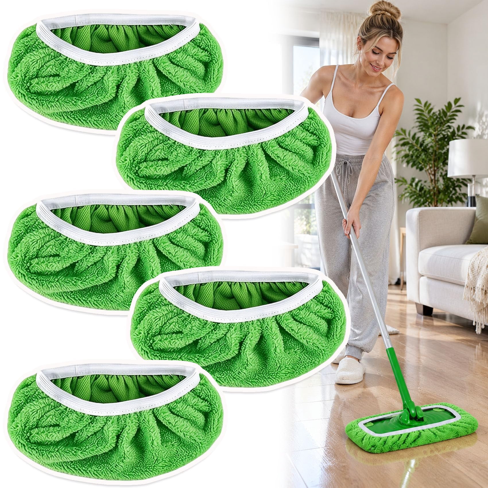 Meat Mop Multi-Purpose Flat Mop Cloth, Reusable Coral Fleece Mop Pads - Walmart.com