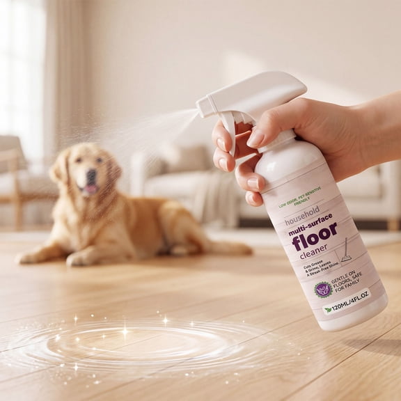 Multi-Purpose Floor Cleaner 120ml, Pet and Family Friendly Safe Formula, Spray and Wipe for Tile Vinyl Laminate, Quick Drying Non-Slip Residue-Free