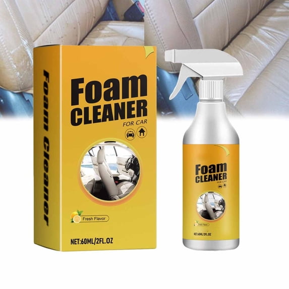 Multi-Purpose Foam Cleaner, Car Interior Leather Seat & Dashboard Degreaser, 2 fl oz