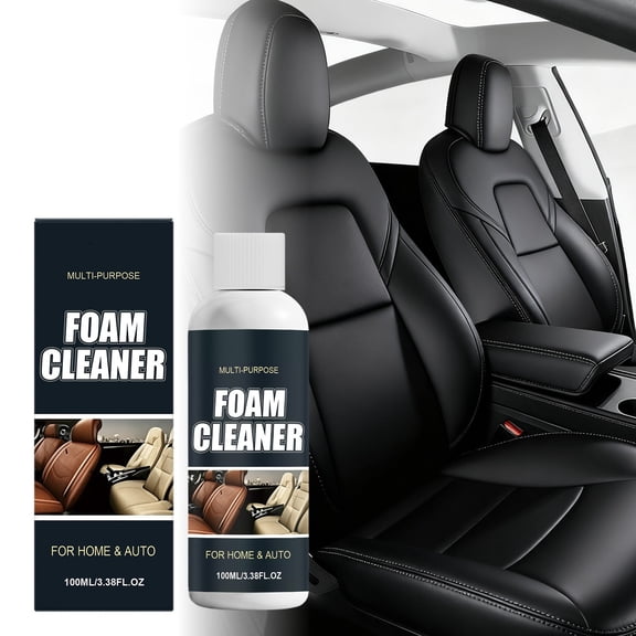 Multi-Purpose Foam Cleaner, Deep Stain Remover Spray for Car Interior and Home Leather, 3.38 fl oz