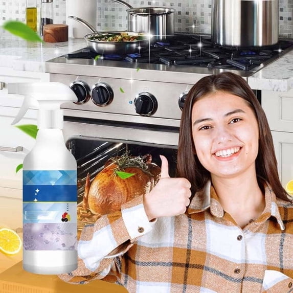 Multi-Purpose Foam Cleaner & Descaler Spray, Heavy Duty Stain Remover for Kitchen Oven Grill Cookware Surfaces