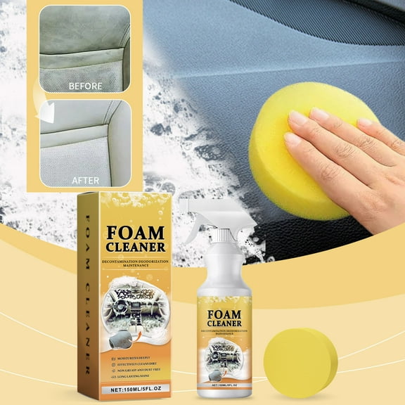 Multi-Purpose Foam Cleaner Spray for Car Interior Seats and Fabric Surfaces, All-Purpose Stain Remover for Auto, Kitchen, Furniture, Clothes and Shoes