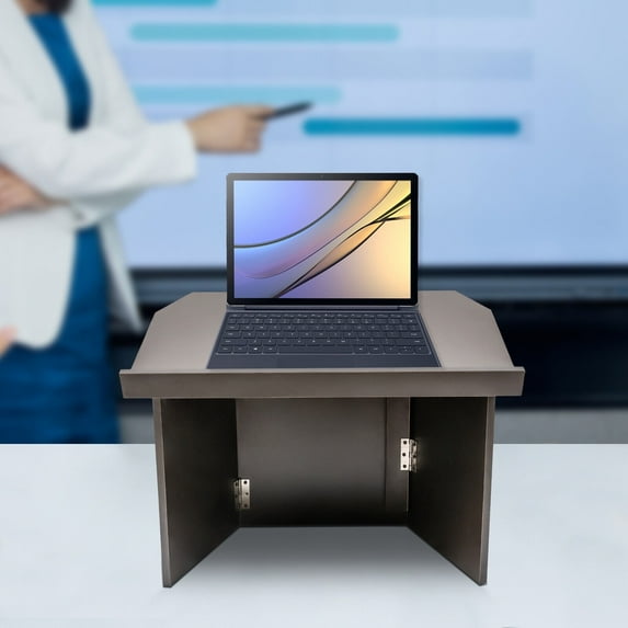 Multi-Purpose Foldable Tabletop Podium Portable Presentation Podium Lectern Book Stand for Churches Restaurants Classrooms 23x14.5x19.25inch