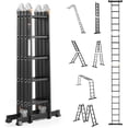 thumbnail image 1 of Multi-Purpose Folding Ladder  Tall Extension Step Ladder  A  Step Telescoping Ladder  Reach Height Heavy Duty Adjustable Ladder   Capacity for Home Outdoor, 1 of 3