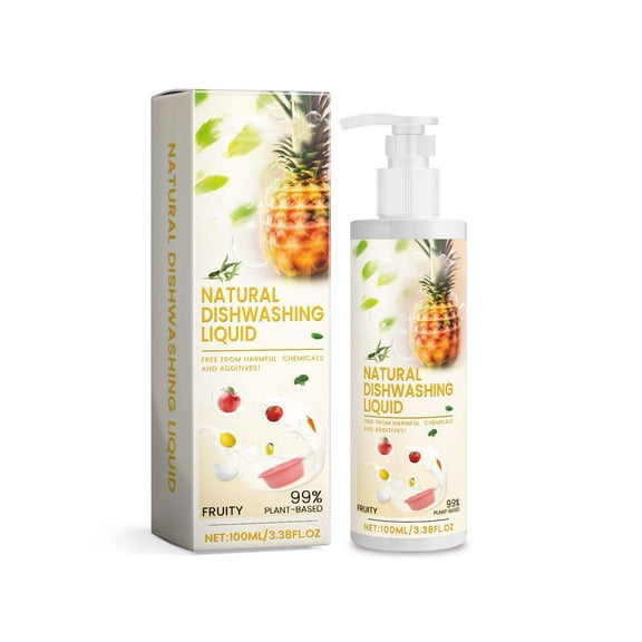Fruit and Vegetable Multi-Purpose Cleaner-Natural Fruit and Vegetable Cleaner - Gentle Plant-Based Degreasing Solution with Pineapple Enzyme for Fresh Aroma and Safe Cleaning