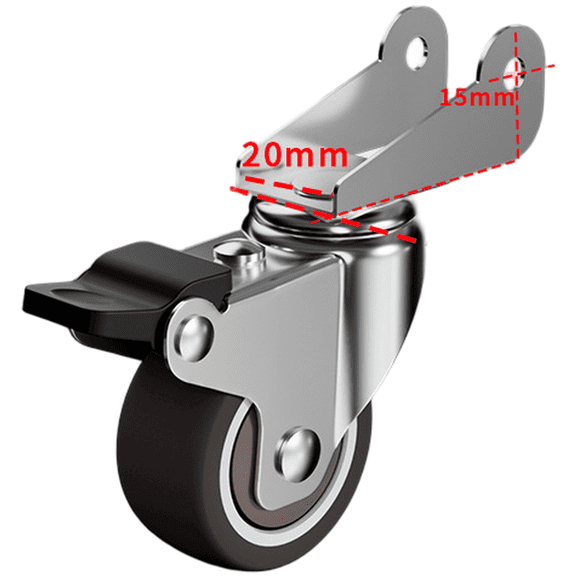 Multi-Purpose Furniture Casters L Type Swivel Wheels for Table Legs Cribs Heavy