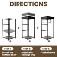 thumbnail image 1 of Multi-Purpose Garden Tool Rack, 3-Hook Vertical Storage with Stable Base, Fits Long-Handled Tools for Patio, 1 of 6