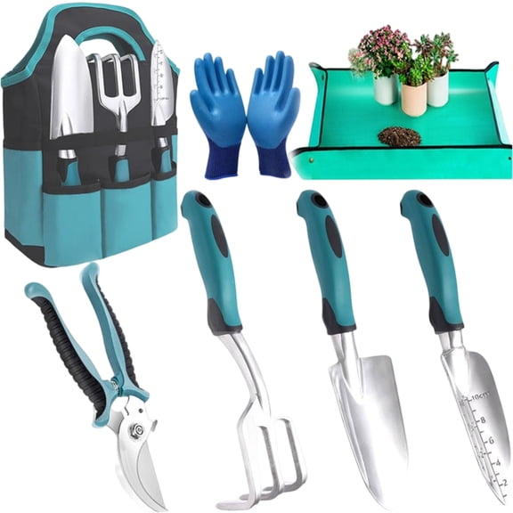 Multi-Purpose Garden Tools Set, Professional Garden Tools for Crafting and Planting,Durable Hand Tool Kit for Flower Bed Weeding and Outdoor Garden Maintenance，A