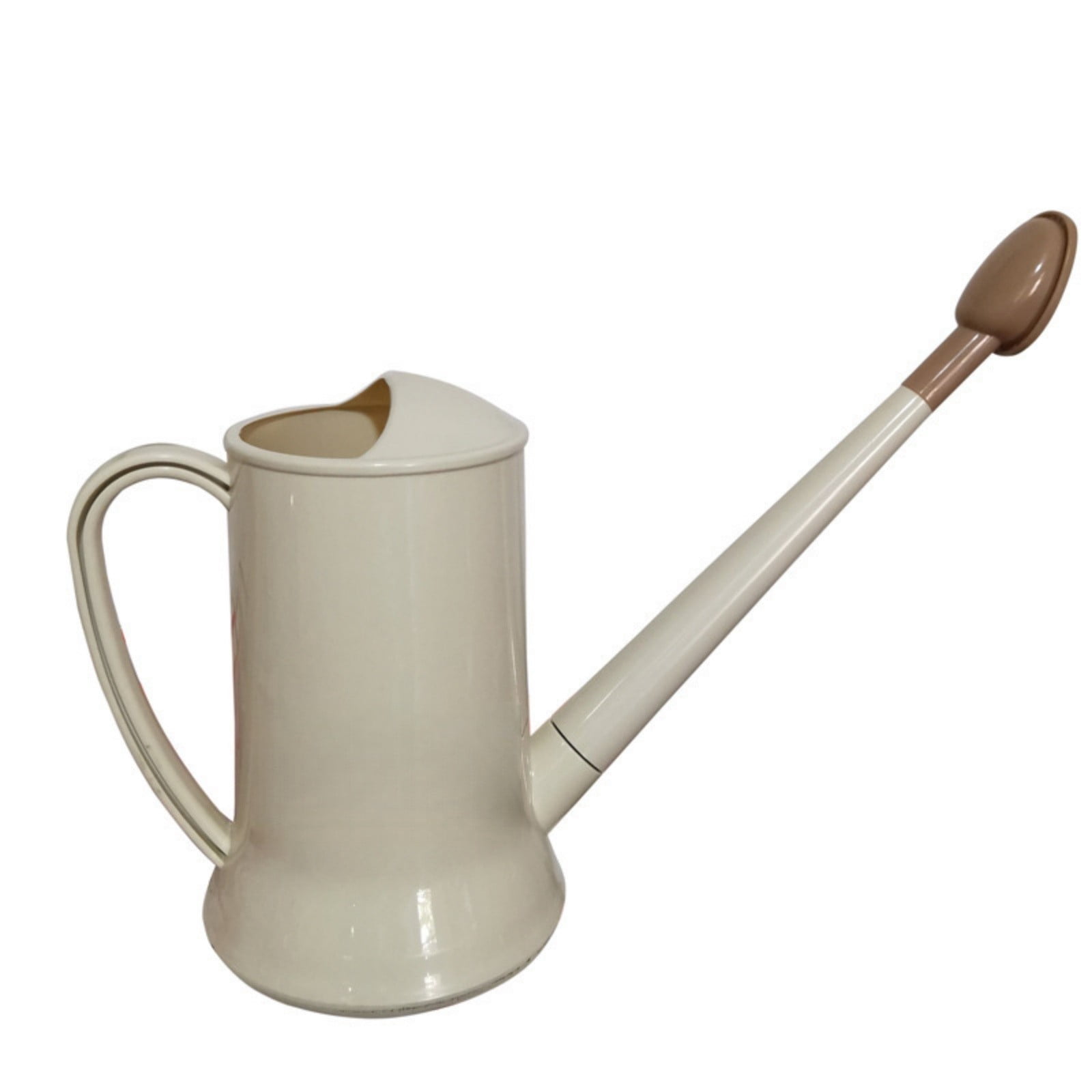 Multi‑Purpose Garden Watering Can 16.5in Lightweight Easy‑Pour Plant Water Pot Ergonomic Indoor Outdoor Flower Waterer for Home Balcony Patio Gardening Beige