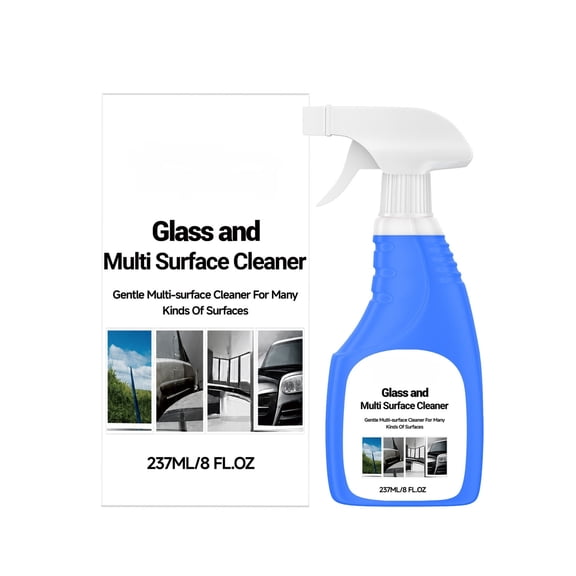 Multi-Purpose Glass Cleaner for Windows and Windshields – 8oz Streak-Free Dirt Remover for Home and Vehicle Glass Cleaning