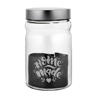Multi-Purpose Glass Mason Jar with Metal Lid for Spices, Pickles, Mason Jars Wide Mouth with Airtight Lids for Fermenting, Canning, 47.5 Oz