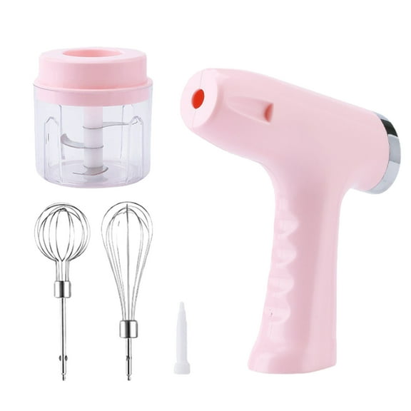 Multi-Purpose Hand Mixer & Automatic Milk Frother - Stainless Steel/, 5 Speed Settings, USB Rechargeable, Compact Portable, Ideal for Mixing/Beating/Frothing
